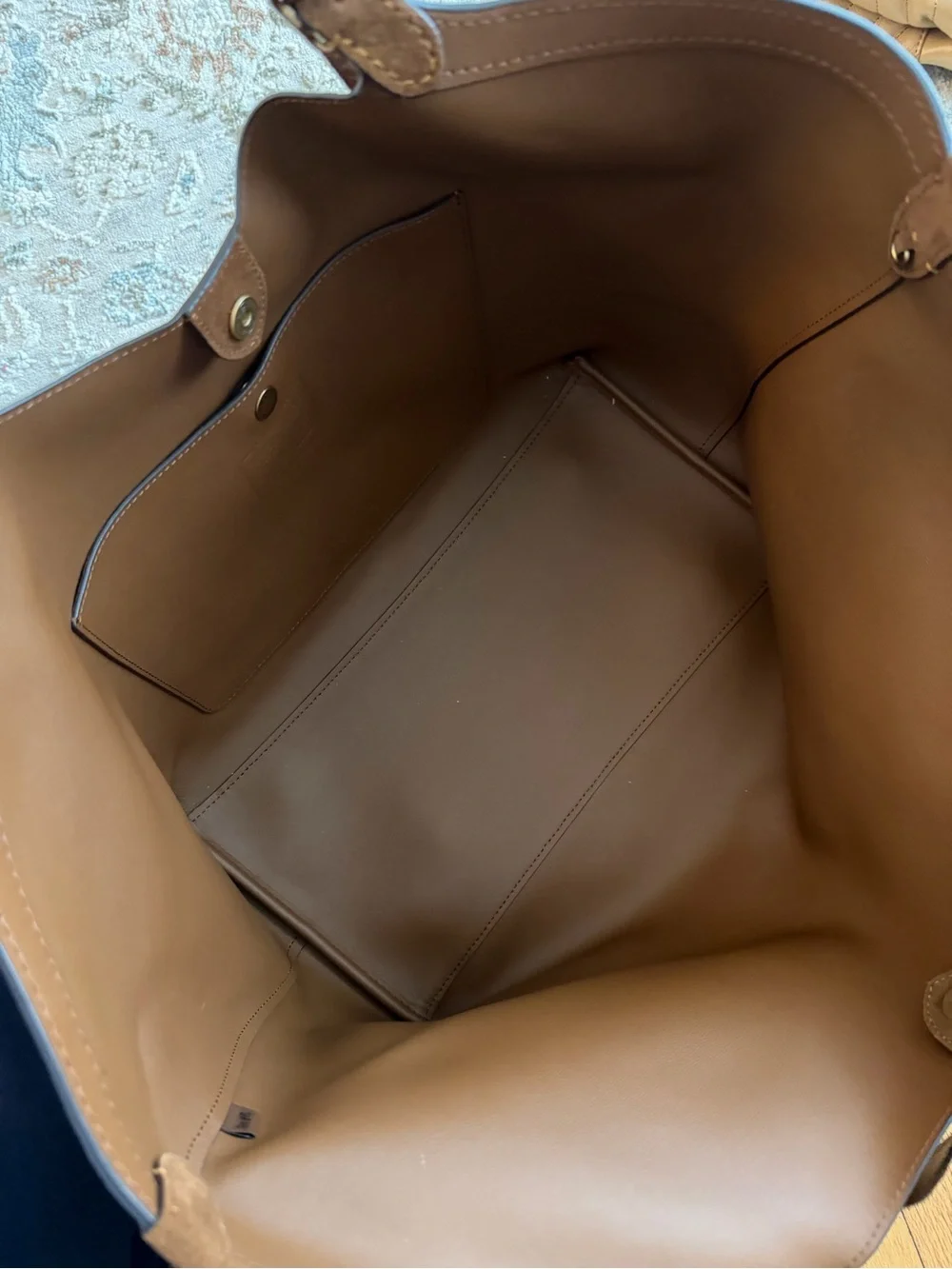 Coach Gramercy Warm Brown Suede Tote Bag - Picture 6 of 14